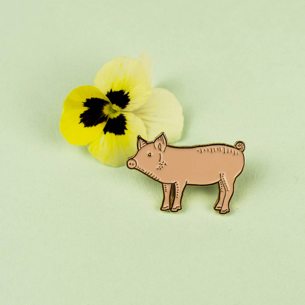 pig pin by darwin designs | notonthehighstreet.com