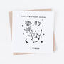 Personalised Virgo Zodiac Star Sign Card, thumbnail 1 of 3