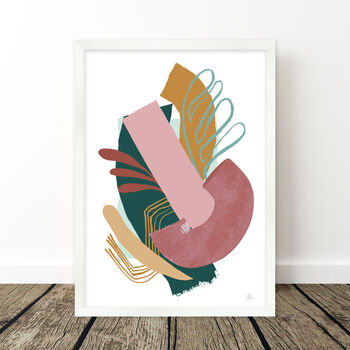 Abstract Leaf Prints Set Of Three, 6 of 9