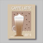 Cafe Latte Coffee Print Three Colour Options, thumbnail 4 of 6