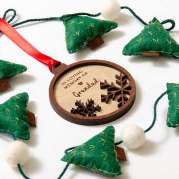 Personalised In Loving Memory Christmas Bauble Decoation, 9 of 11