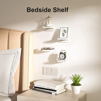 Set Of Four Small Wooden Floating Shelves, 5 of 7