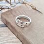Celestial Stars Sterling Silver Adjustable Hug Ring, thumbnail 1 of 5