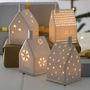 Porcelain Tea Light House With Trees And Stars, thumbnail 4 of 4