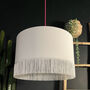 White Leopard Walk Silhouette Lampshades With Fringing, thumbnail 5 of 12