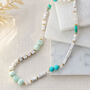 Turquoise And Howlite Asymmetrical Necklace, thumbnail 1 of 5