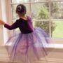 Long Sleeve Purple Velvet Sparkly Dress, thumbnail 7 of 8