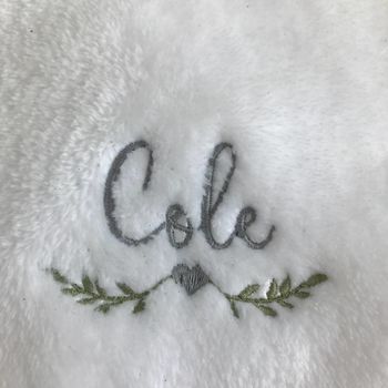 Personalised Embroidered Towelling Womens Bath Robe, 5 of 7
