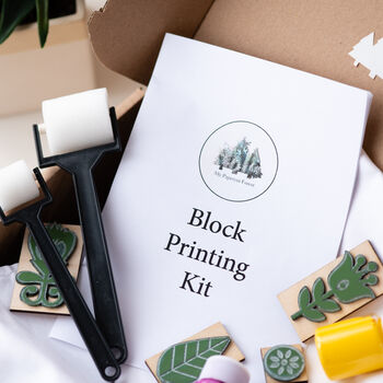 Block Printing Diy Textile Stamp Kit Gift For Teacher, 6 of 8