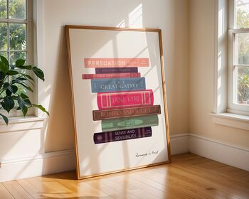 Romance Classics Book Stack Art Print, 3 of 6