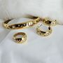 Celestial Gem Studded Open Cuff Bracelet And Faux Hoops Earrings, thumbnail 1 of 7