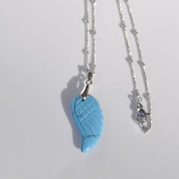 Angel Wing Carved Crystal Pendant Necklace Gift For Her, 5 of 7