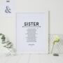 Personalised Big Or Little Sister Print Gift, thumbnail 6 of 7