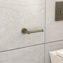 Modern Solid Brushed Brass Toilet Roll Holder, thumbnail 6 of 9