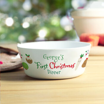 Personalised 'First Christmas Dinner' Bowl, 2 of 8