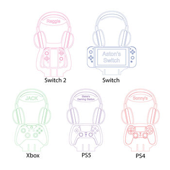 Double Games Console Controller And Headset Stand, 3 of 9