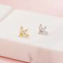 Sterling Silver Cz Marquise Cluster Stud Earrings, thumbnail 4 of 12