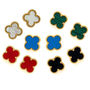 Four Leaf Clover Stud Earrings In Rainbow Of Colours, thumbnail 1 of 7