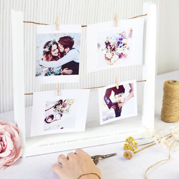 Personalised Wooden Wedding Photo Display, 4 of 4