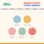 Gingham Initial Print Red, thumbnail 2 of 4