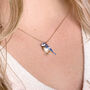 Fable Enamel Blue Tit Short Necklace, thumbnail 2 of 5