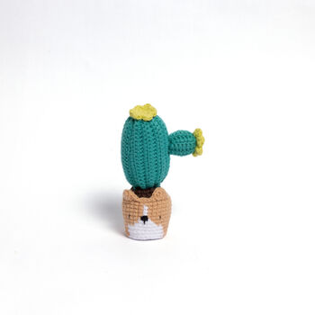 Small Interactive Crochet Cactus And Pot, 3 of 9