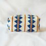 Ziggy Make Up Bag Navy And Terracotta, thumbnail 1 of 2