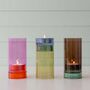 Tealight And Pillar Candle Lanterns In Handmade Glass, thumbnail 10 of 10