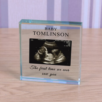 Personalised Baby Scan Glass Token, 3 of 3