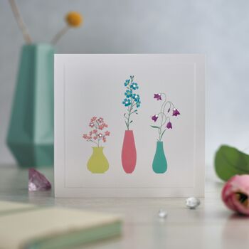 Luxury Handmade Floral Greetings Card Pack Of Four, 2 of 5