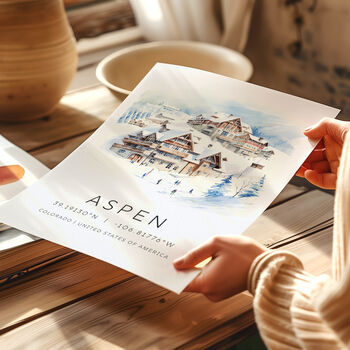 Aspen Ski Travel Print, 4 of 7