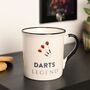 Darts Mug Gift “Darts Legend” – Darts Player Tea Coffee Cup, thumbnail 3 of 5