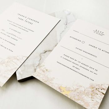 Marble And Foil Invitation Suite, 3 of 6