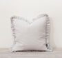 Oli Ruffle Linen Cushion Silver Grey, thumbnail 1 of 8