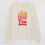 Chippy Tea Women’s Slogan Sweatshirt With Chips Graphic, thumbnail 3 of 3
