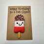Personalised Fab Lolly Crochet Birthday Card Handmade, thumbnail 5 of 10