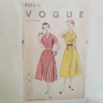 Vintage Vogue Sewing Pattern Illustration Shopper, 3 of 3