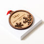 Personalised First Christmas Snowflake Bauble Wooden Decoration, thumbnail 4 of 6