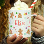 Personalised Gingerbread Pattern Plastic Mug, thumbnail 1 of 4