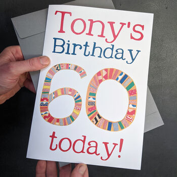 Big Birthday Card With Personalised Name And Age, 3 of 8