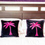 Velvet Palm Tree Cushion, thumbnail 2 of 3