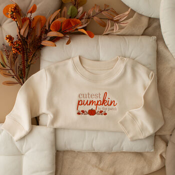 Cutest Pumpkin In The Patch Children's Sweatshirt, 4 of 4