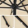 3m Garden Parasol Umbrella With Solar Powered LED Light, thumbnail 5 of 12