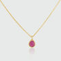 Hampton Ruby And Gold Vermeil Necklace, thumbnail 2 of 5
