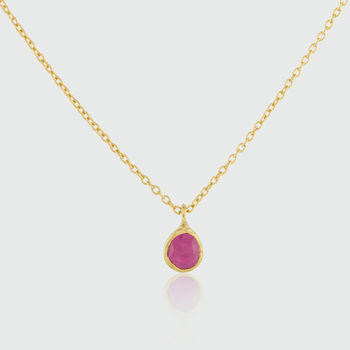 Hampton Ruby And Gold Vermeil Necklace, 2 of 5