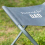 Personalised Foldable Camping Stool In Grey, thumbnail 2 of 5