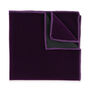 Mens Purple Oversized Velvet Bow Tie And Pocket Square, thumbnail 3 of 3
