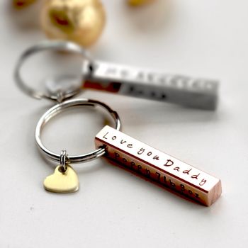 Personalised Copper Bar Keyring, 7 of 12