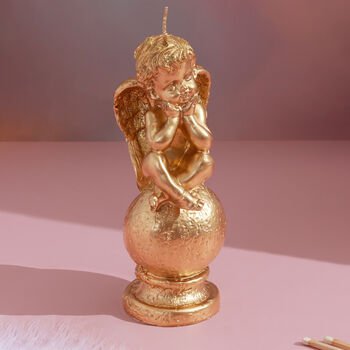 G Decor Golden Cherub Sphere Candle, 2 of 4