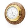 Brass Barometer / Weather Station And English Oak Mount, thumbnail 2 of 12